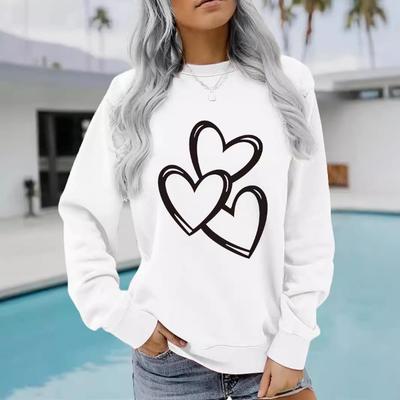 Sudadera de Manga Larga para Mujer Otoño Invierno Moda Día de San Valentín
