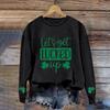 Unisex Simple Round Neck Letter Print Sweatshirt