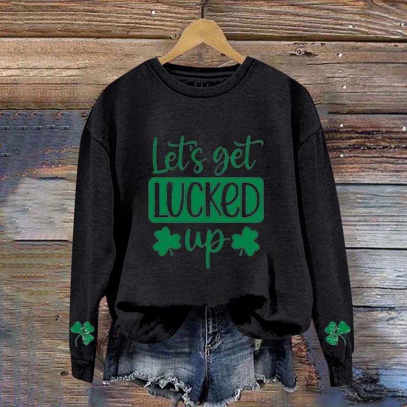 Unisex Simple Round Neck Letter Print Sweatshirt