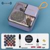Sewing Kit with Thread, Needle, and Cross-stitch Tools in Solid Wood Pouch