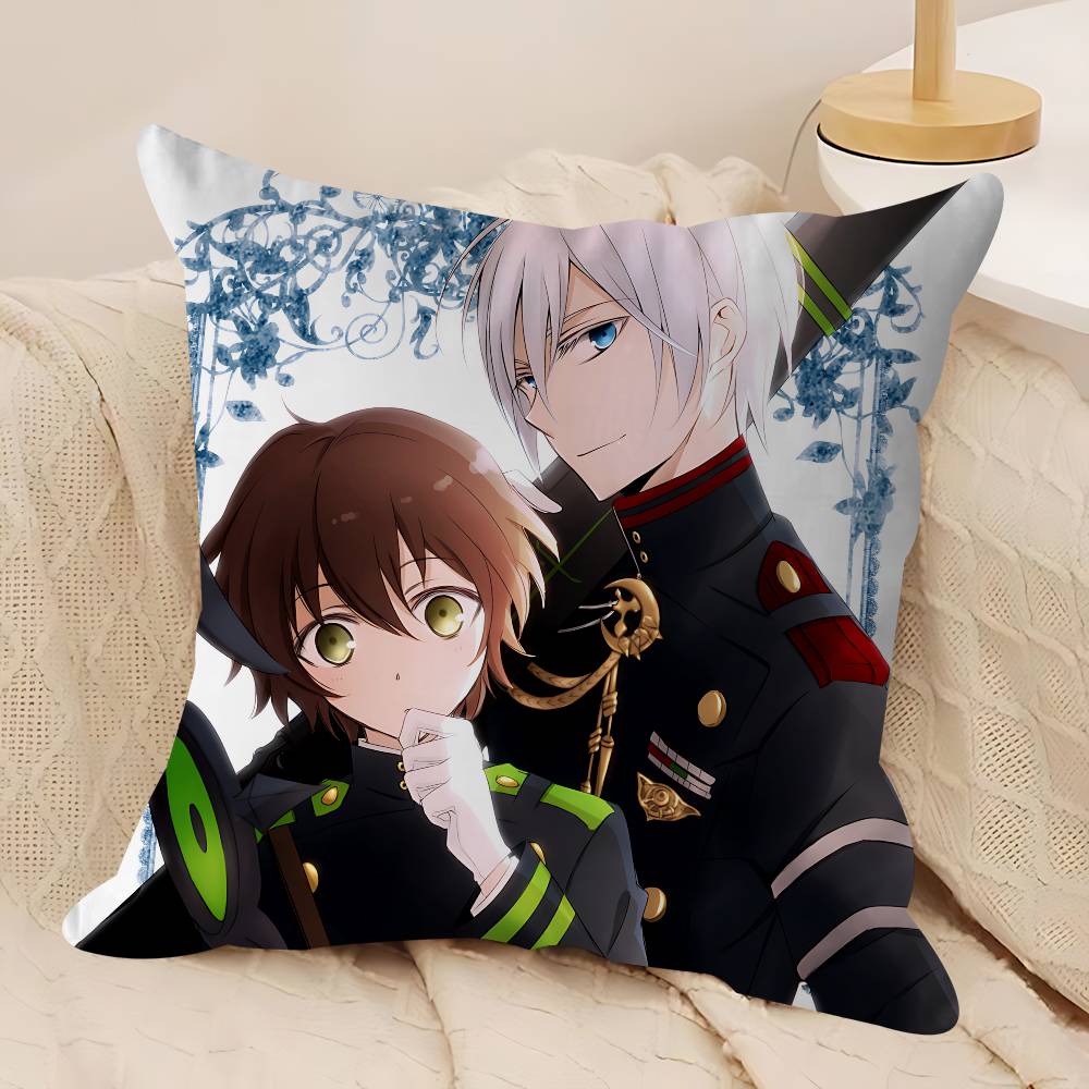 Anime Seraph-of-The-End Pillow Cover Sofa Cushion Cover Home Room Decoration Children Gift