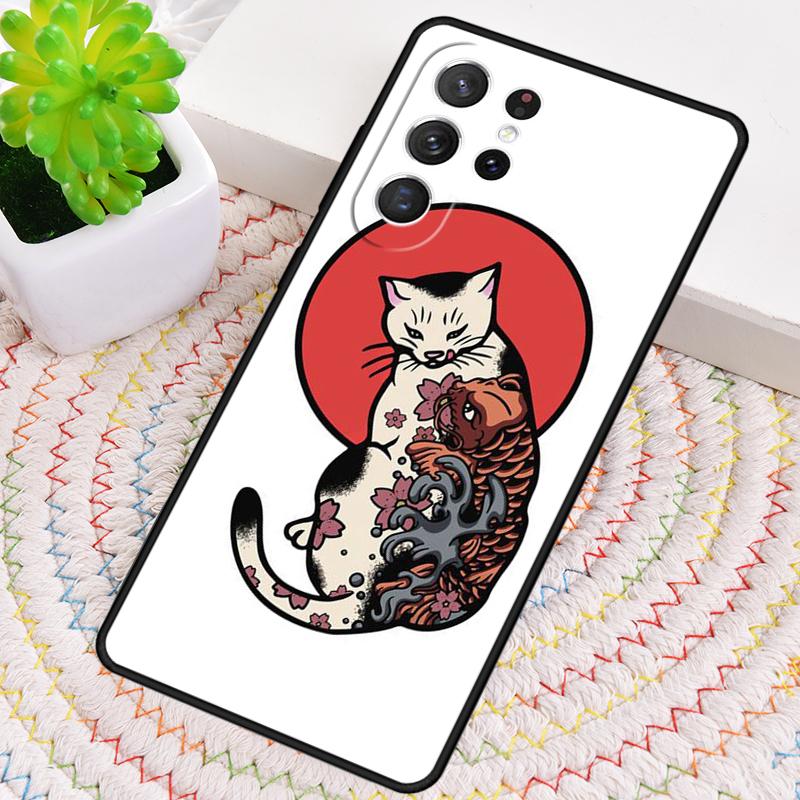 Japanischer Stil Tiger Katze Shiba Inu Silikon Handyhülle für Samsung Galaxy note 10 pro S26 S25 S24 S23 S22 S21 Plus Ultra Hülle