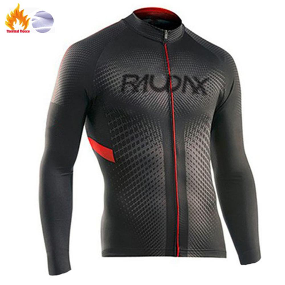 Winter Cycling Jersey Set Men Thermal Fleece Cycling Clothing Black Road Bike Suit MTB Uniforme Bicycle Maillot Ciclismo