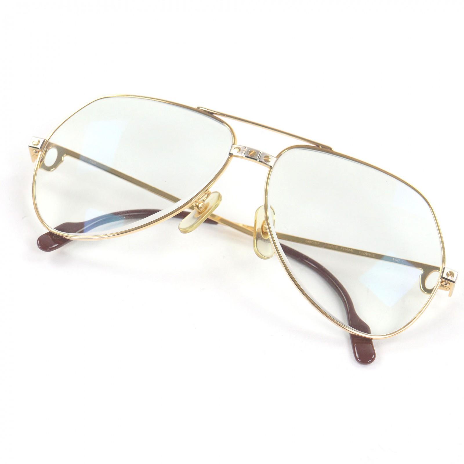 

Very Good Cartier Glasses Santos de Cartier 140 Two Bridges gold Used