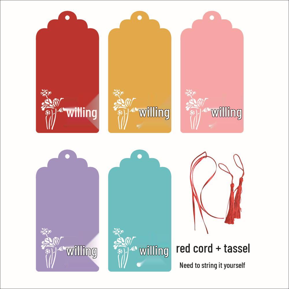 50 Festival Blessing Wish & Prayer Tree Cards with Tassels: Creative Hanging Ornaments & Message Cards