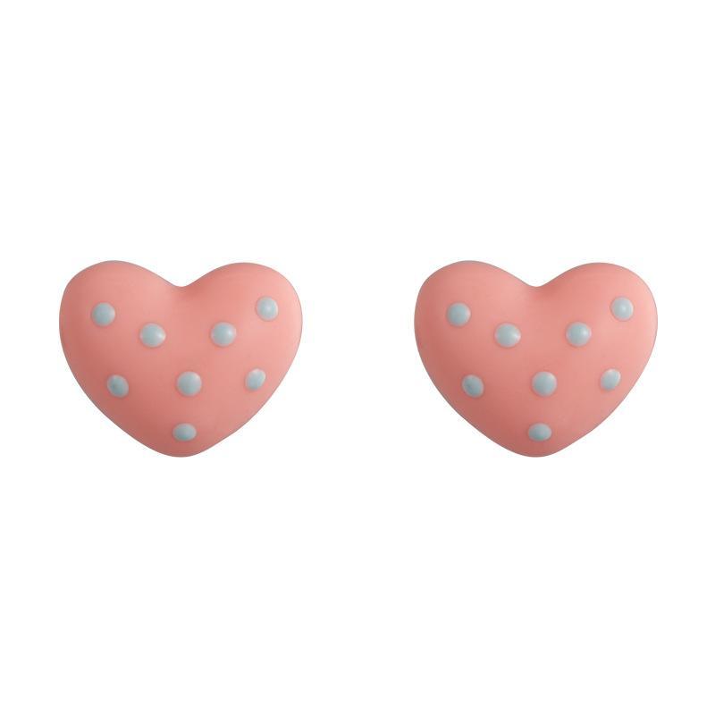 Colorful Heart Earrings Elegant Summer Cute Dangle Ear Accessory for Girls Daily School Shopping