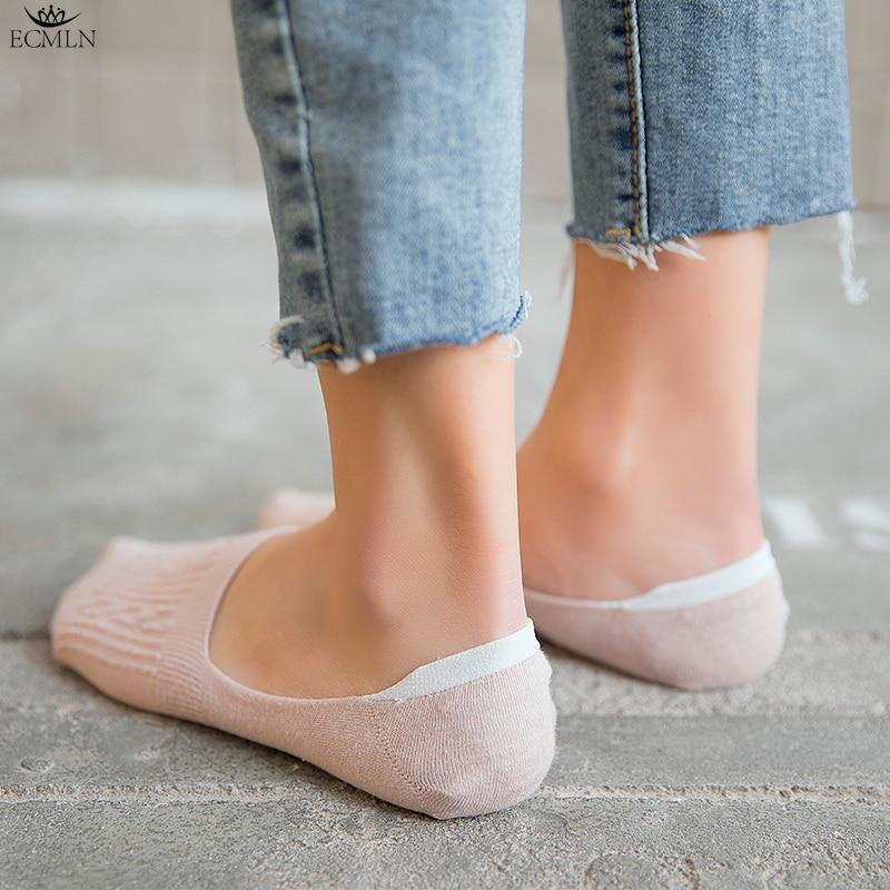 Mode Baumwolle Frauen Socken Feste Schneeflocke Softable Lustige Socken Frauen Sommer Slipper Socken Boot Socken Frauen Socken