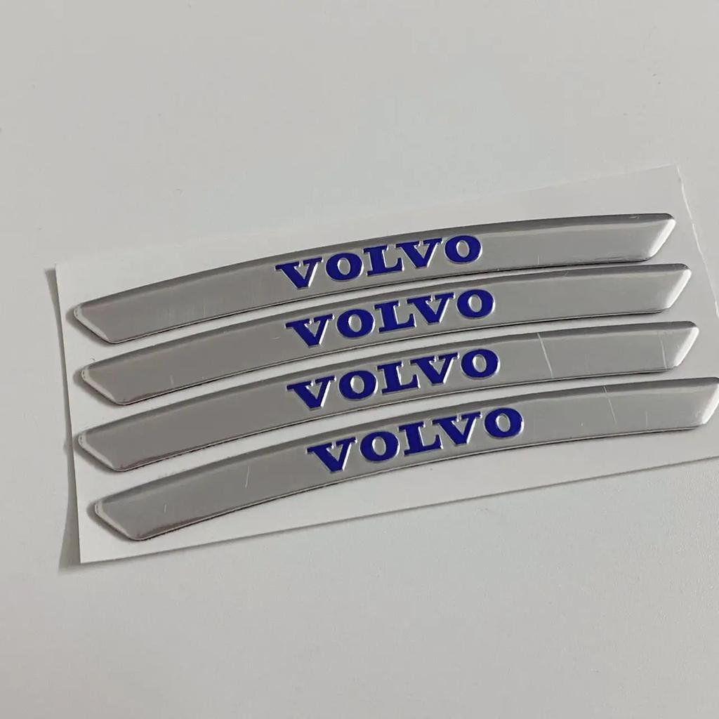 4PCS Volvo Wheel Sticker is suitable for the tire labeling of Volvo s90xc60s60lxc40xc90v90cc wheel metal modified car.