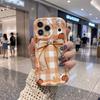 Fall Bow Pumpkin Maple Plaid Phone Case For iPhone 16 15 14 Pro Max 13 12 11 Wavy Edge Soft Cover