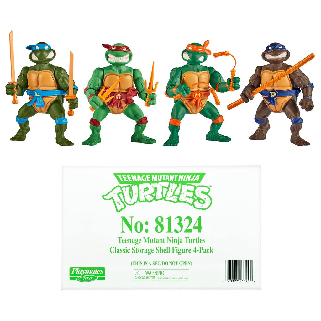 Teenage Mutant Ninja Turtles Playmates Toys Teenage Mutant Ninja Turtles Classic 4 Inch Turtles 4 Pack Figure Set 81324