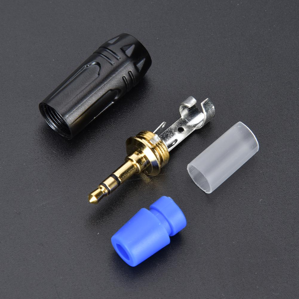 5PCS 3.5mm Jack Single Sound Track Male Audio Cable Adapter Plug DIY Stereo Connector