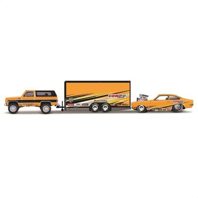 Maisto Design Team Hauler Series Scale Diecast Model Cars Chevrolet K5 Blazer 1971 Chevrolet Vega Comp 1/64 (1979 / Yellow)