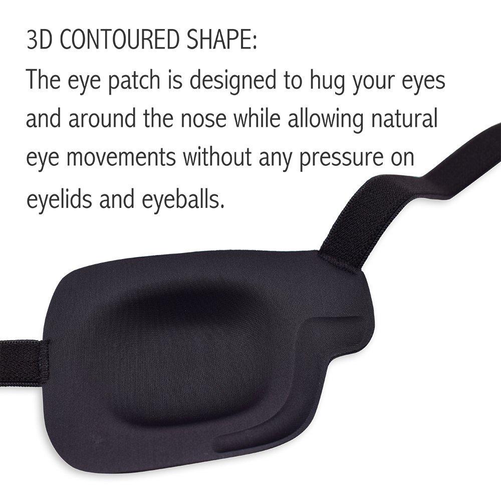 3D Pirate Eyepatch for Adults & Children - Strabismus & Amblyopia Correction - Available for Left or Right Eye