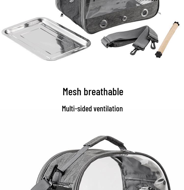 Portable Waterproof Bird & Small Pet Carrier: Foldable Bag for Hamsters, Parrots, Pigeons, Mynas, and Cockatiels.