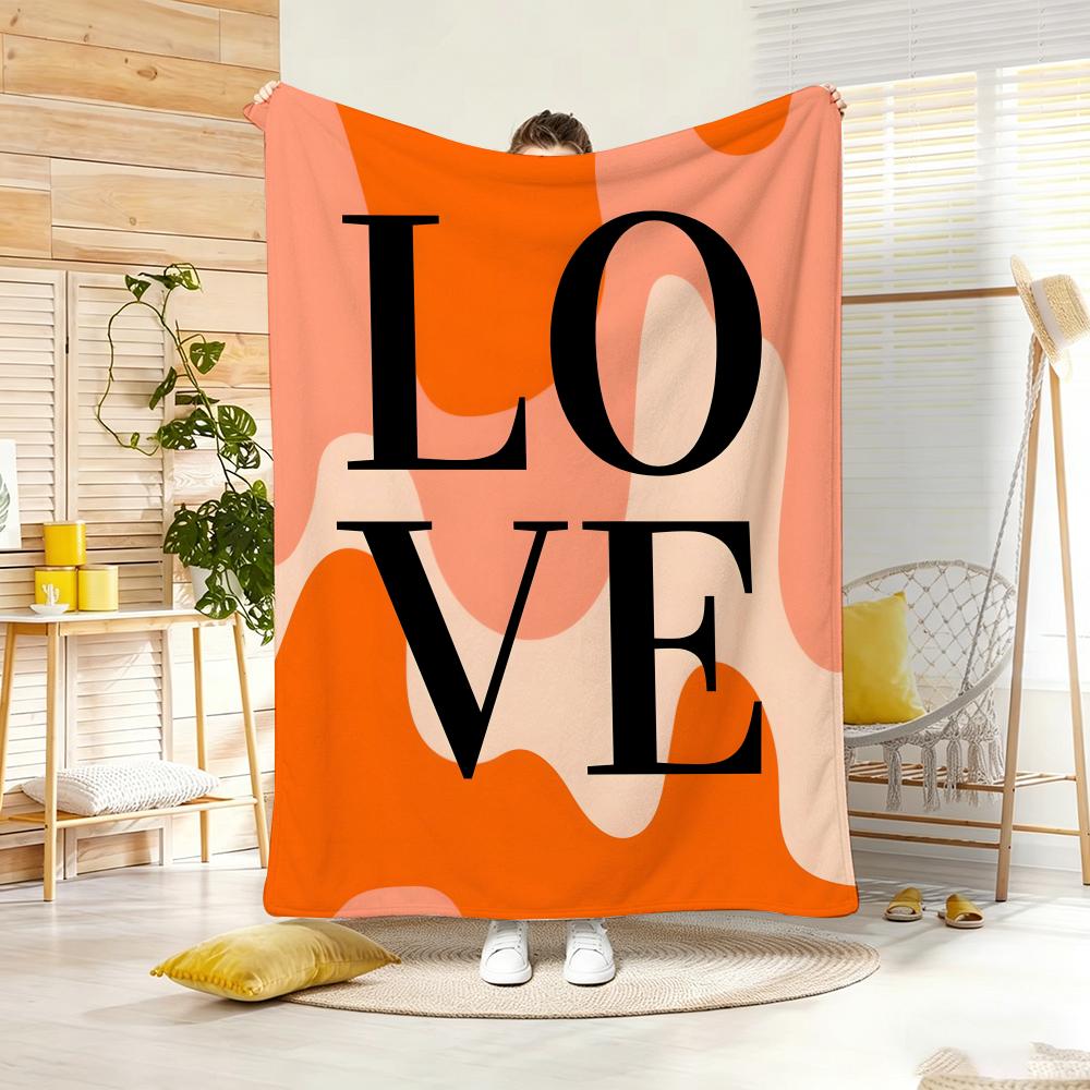 Anime Popula Dopamine Throw Lightweight 240G Flannel Blanket Soft Skin-Friendly For Summer Cooling