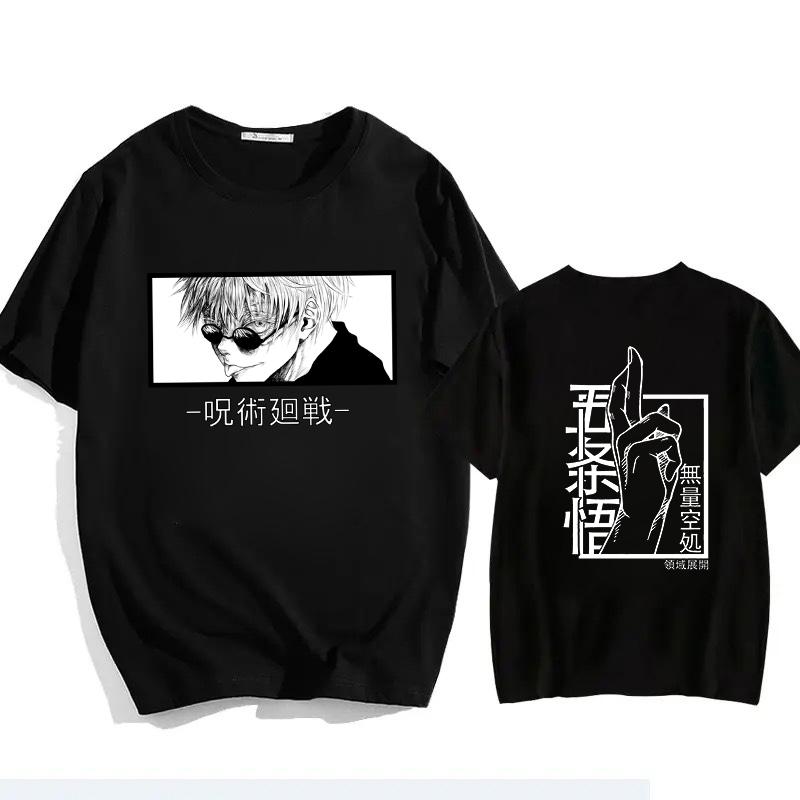 Japanese Jujutsu Kaisen Gojo Anime T-shirt Unisex Manga Gojo Satoru Graphic T Shirts Short Sleeve Tee Y2k T-shirts Summer Tops