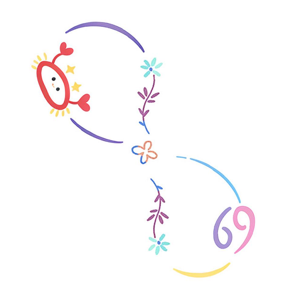 Zwölf bunte Tattoo-Aufkleber Wasserdicht Lang anhaltender Aufkleber Schlüsselbein Niedlich Damen V1U5