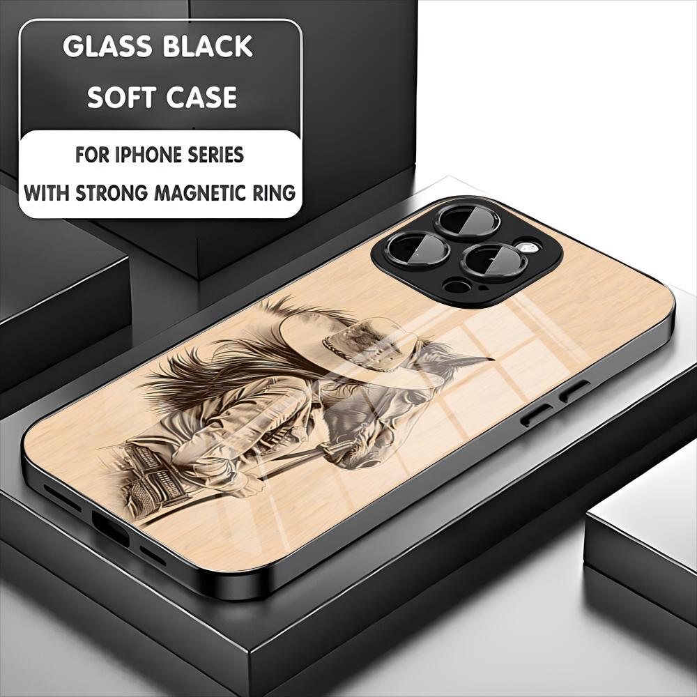 Cool Girl Riding A Horse Phone Case For Iphone 17 16 15 14 13 11 12 Pro Max Mini Plus Magnetic Glass Phone Cover