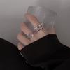 Fashionforward Adjustable Pearl Chain Tassel Ring For Women In Modern Vintage Design