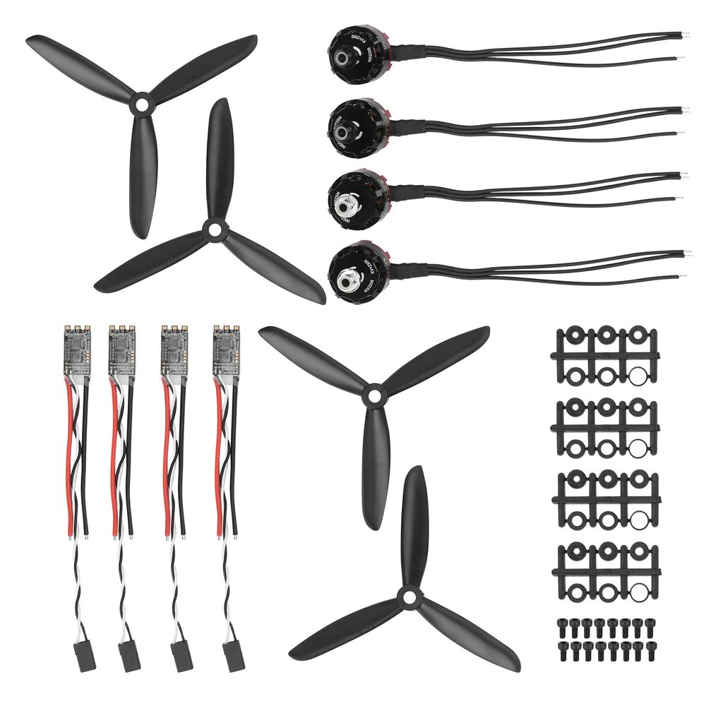 2205 2300 KV Aluminium Alloy CW+CCW Motor 20A Brushless ESC+Propeller Kit Set RC Accessory