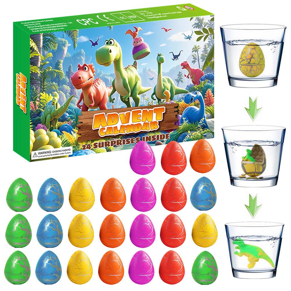 

24-Day Dinosaur Egg Advent Calendar for Kids - Christmas Countdown Gift Colorful Box + OPP Bag