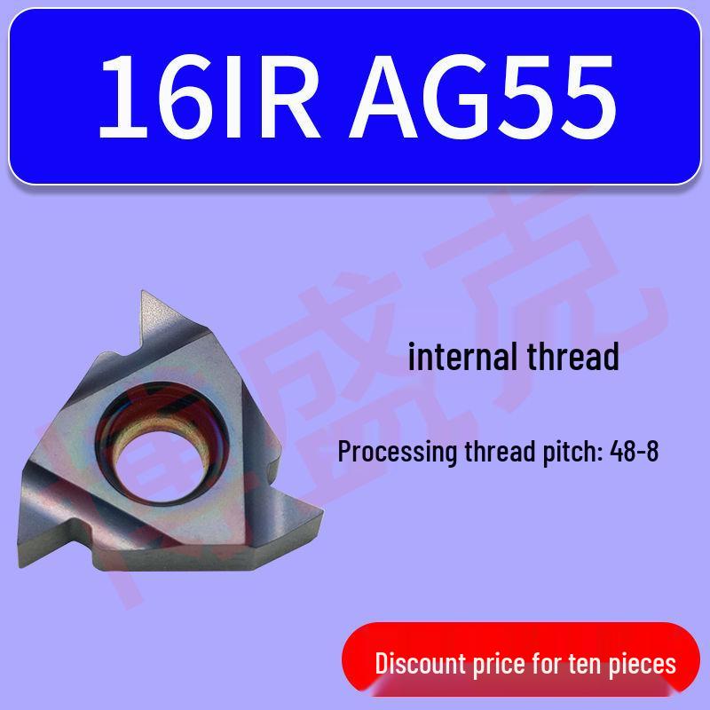 CNC High Hardness Threading Inserts for Internal/External Use (16ER/IRAG60) 1.5/2.0/2.5 Sizes, 40-60° Angles