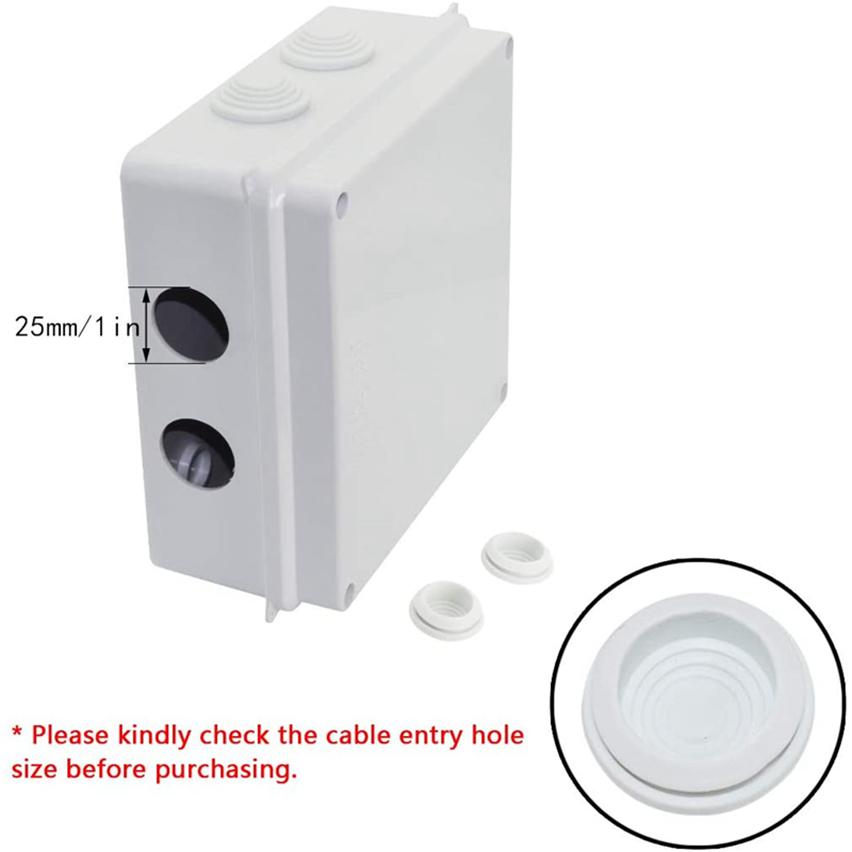 Boîte de jonction étanche ABS Blanche Extérieure 1 Pièce Boîte Universelle Scellée pour Projet Électrique