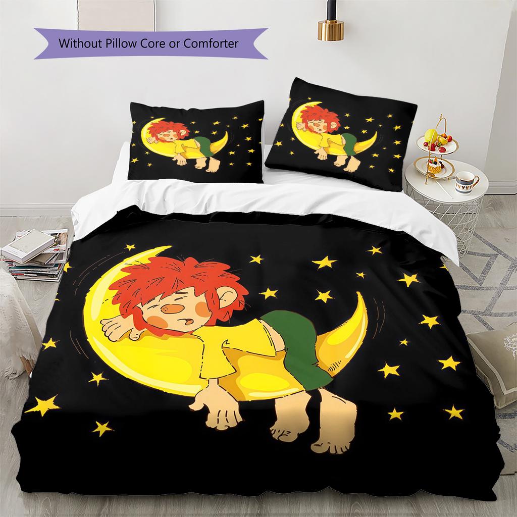 Pumuckl Pattern Bedding Quilt Set Home Decoration Gift (1 * duvet cover + 2 * pillowcase without core)