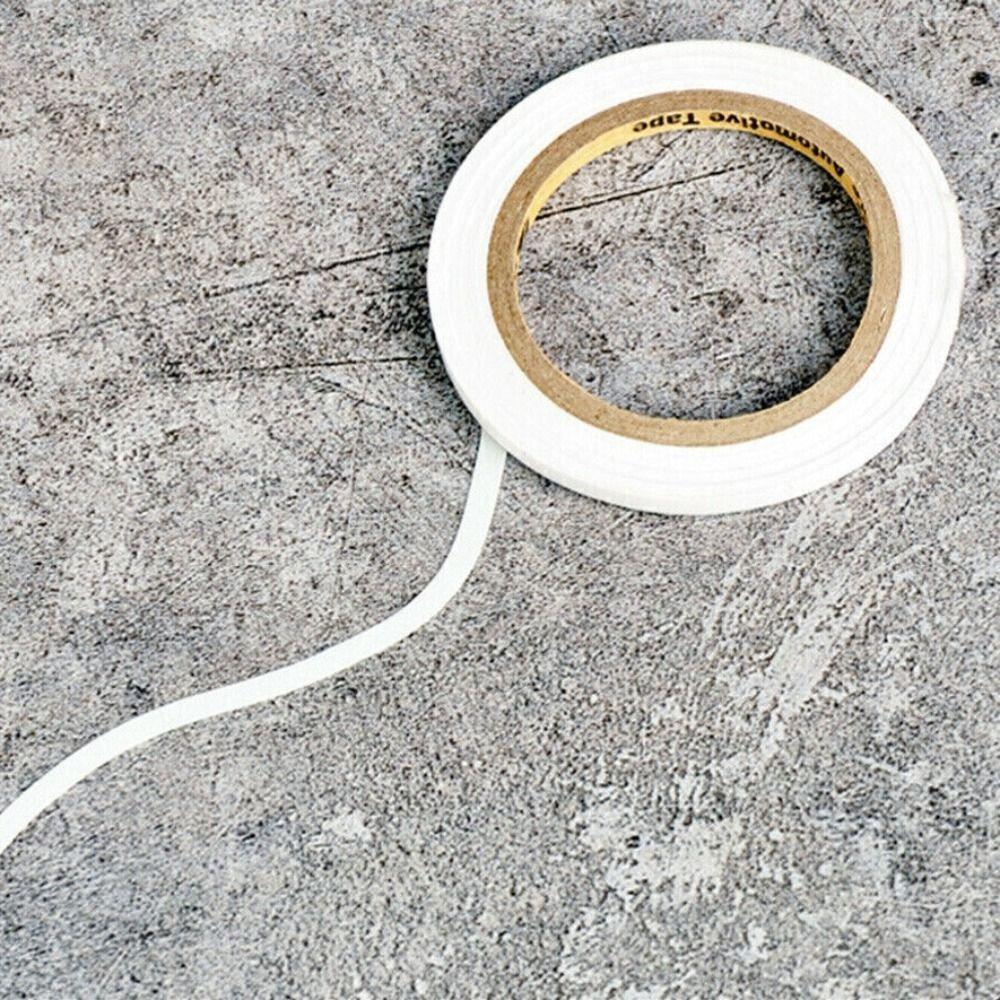 2Pcs Moderate Viscosity Masking Tape No Residue Easy To Tear Curve Masking Paper 9 Meters White Model Coloring Tool