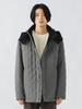 Beams Heart Quilted Down Hoodie Stand 42190015286 Men's Coat, Gray, XL,
