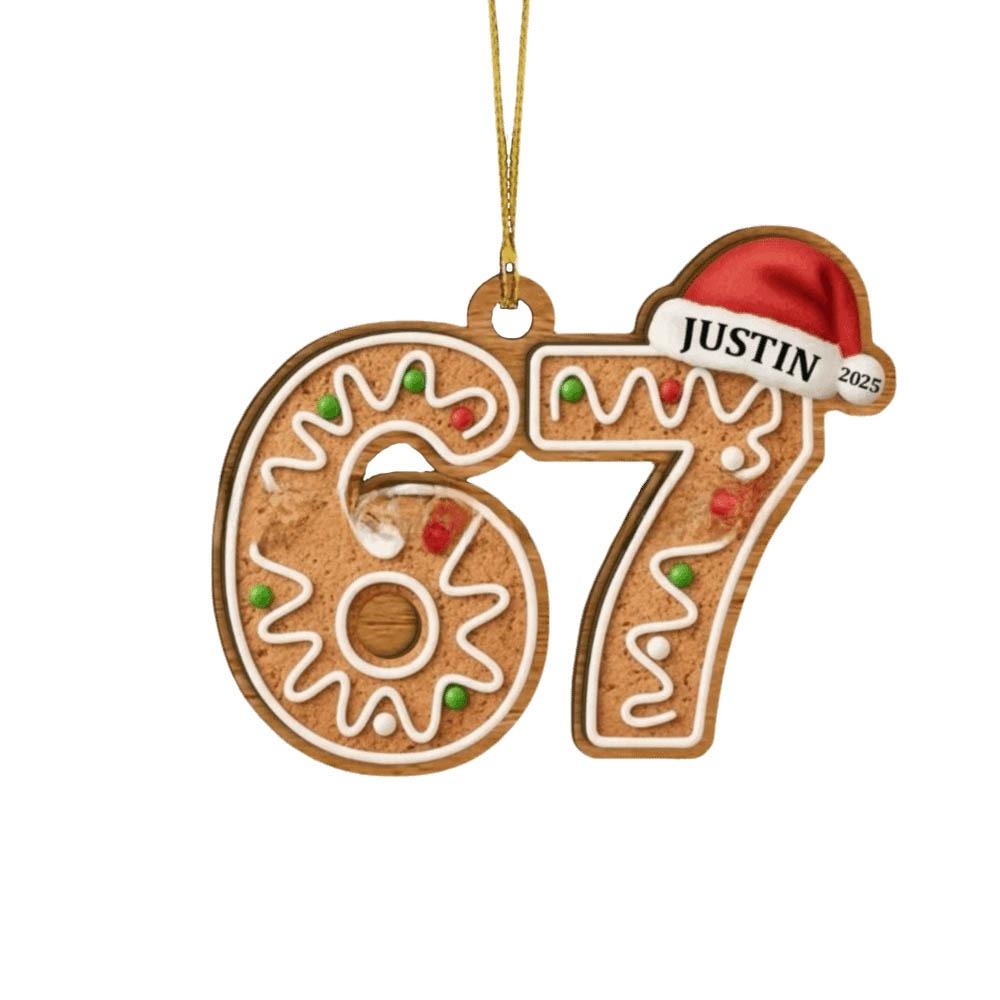 Santa Says Six Seven Christmas Tree Ornaments Acrylic Hanging Christmas Pendants Funny DIY Xmas Hanging Decoration