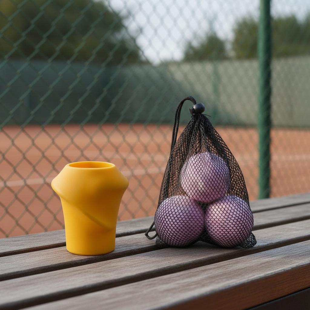 Tennis Grip Beginner Friendly Racket Handle Isolator High Spring Multi-Surface Training Balls