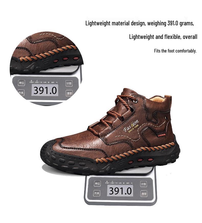 Martin Men's Winter Boots: Large Size, Anti-Cold, Plus Velvet, Warm Outdoor Sports and Casual Shoes