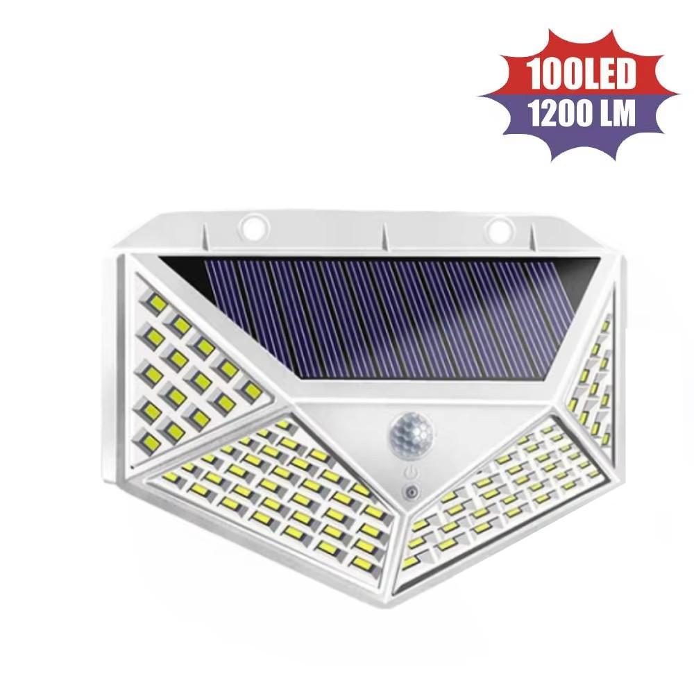 

20LED Solar Lights Outdoor With 3 Mode Waterproof Motion Sensor Security Lighting LED Wall Street Lamp for Garden Porch Light 100LED-W
