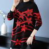 Sweter Damski Jesień Zima Pogrubiony Pulower Ciepły Dzianinowy Elastyczny Długi Rękaw Oversize Jumper Top