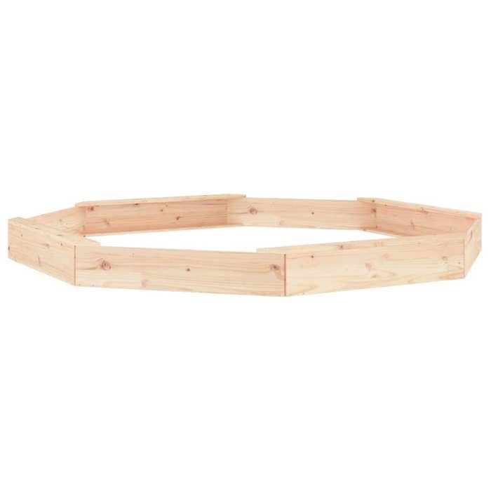VidaXL Bac à Sable avec Sièges, Jeu de Sable pour Enfants, Aire de Jeux pour Tout-petits Jardin Extérieur, Octogone Bois de 825023