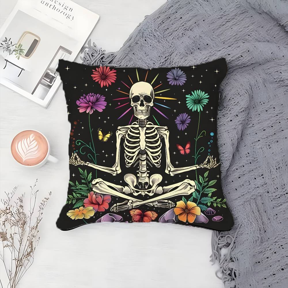 Personalized Art Skeleton Display Pillow Case Printing Pillowcase Living Room Sofa Cushion Cover Bedroom Room Decor