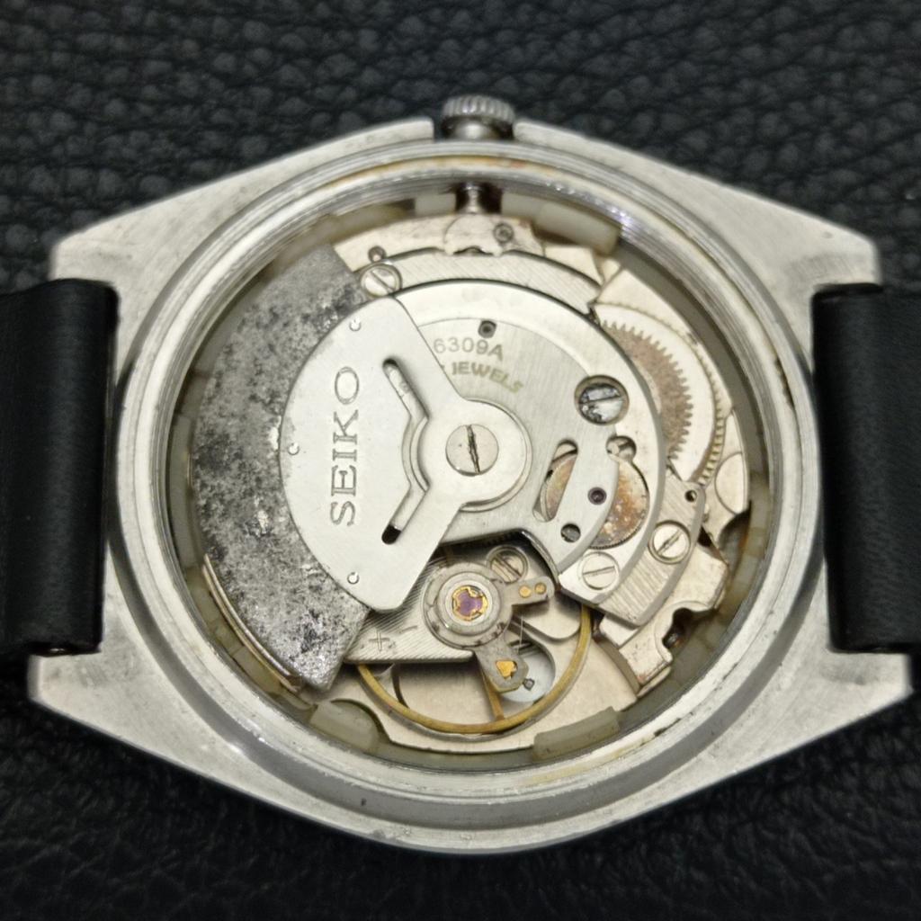 JAPAN VINTAGE SEIKO 5 AUTOMATIC 6309A MENS BLUE COLOR DIAL WATCH A701456-5 R206b-a701456