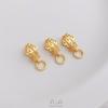 Vietnam Sand Gold Double Happiness Melon Seed Buckle - Strong Color Retention Donut Pendant Clip for DIY Jewelry.