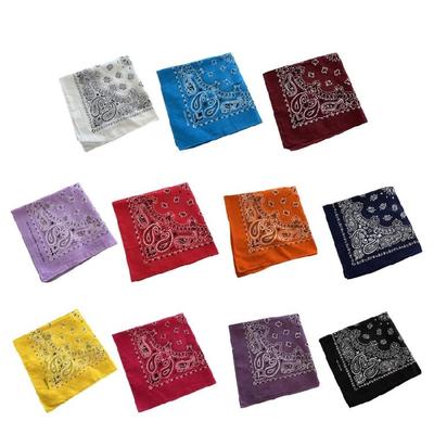 Classical Cashew Print Cotton Bandana Cool Head Wrap Neck Scarf For Adult Teens HipHop Dancing Event and Street Wear