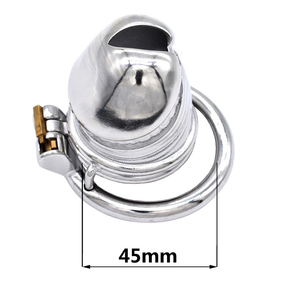 Stainless Steel Metal Chastity Lock CB Lock Cock Penis Cage Adult Sex Toys BDSM   Game Fetish Ball Stretcher Femdom Slave