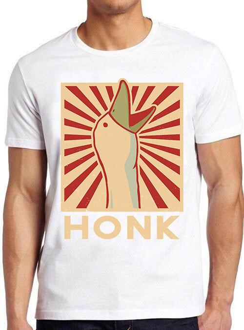 Honk Goose Duck Animal Funny Meme Gift Tee Gamer Cult Movie Vintage T Shirt M741 S