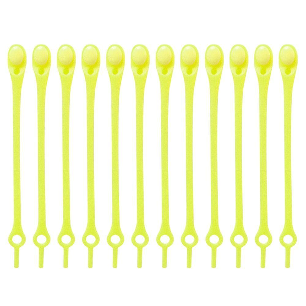 12Pcs/set Solid Color Stretch Shoelace Silicone Lazy People's Shoe Strap Durable Sneakers Laces