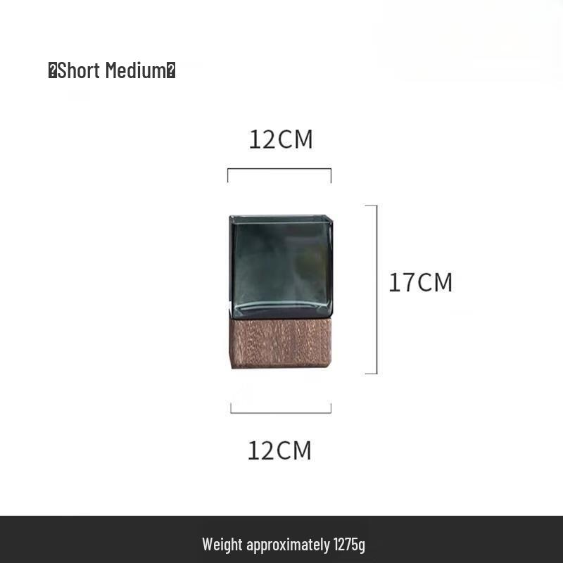 Glass and Wood Decorative Vase