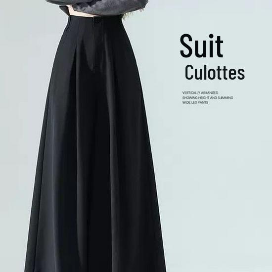 Women's High-Waisted A-Line Wide-Leg Culottes - Spring/Autumn 2025 Collection