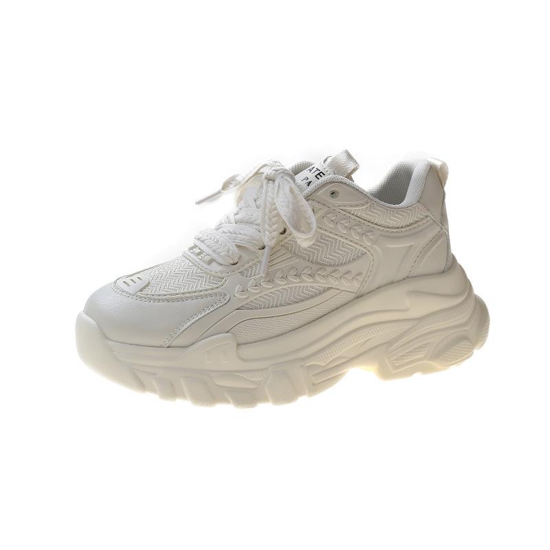 White Sneakers Women's Spring New Platform Running High-Grade Casual All-Matching Dad Shoes Ins Fashion