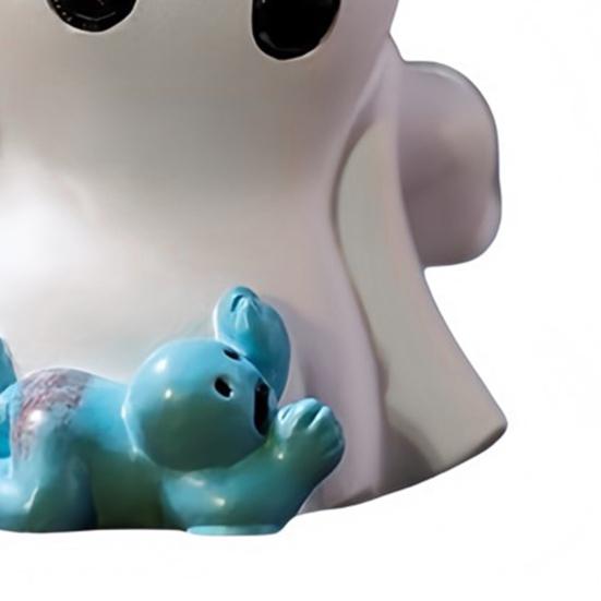 1/2 ks Halloweenská figurka ducha Mini kreslená soška ducha PVC socha Miniaturní ozdoba ducha Domácí kancelář Stolní dekorace