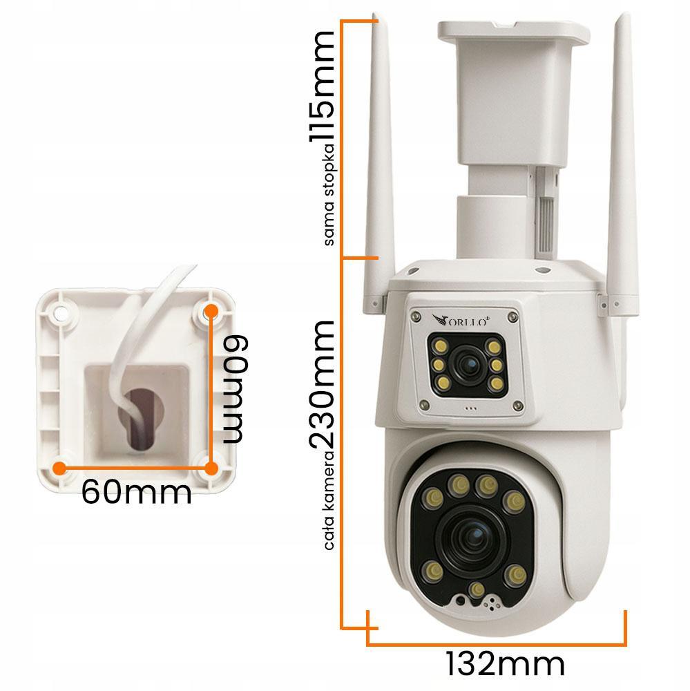 Orllo TZ8 Dual 4MP+4MP 4G SIM LTE Wi-Fi IP Camera