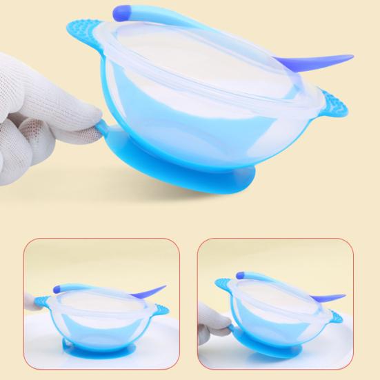 Copii pentru antrenament pentru hrănire, castron pentru cină, set de veselă cu ventuză