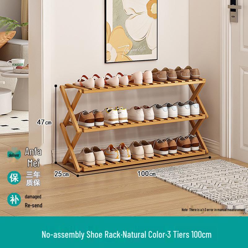 Compact Foldable Shoe Rack: Multi-Layer, No-Install, Space-Saving Storage for Indoor Entrances.